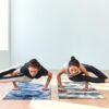 Treela 2 Pcs Yoga Towel, Non Slip Hot Yoga Mat 73'' x 25'' Soft Sweat Absorbent Blanket Workout Towel for Gym Pilates(Black and Blue) - Image 6