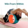Yoga Wheel For Men & Women | Big Circle Wheel For Abs, Home Training, Deep Tissue Massage, Back Pain, Stretching, Back Bends,Sweat Resistant | 12.75x5.75 inch (Teal-Dark Orange) - Image 4