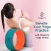 Yoga Wheel For Men & Women | Big Circle Wheel For Abs, Home Training, Deep Tissue Massage, Back Pain, Stretching, Back Bends,Sweat Resistant | 12.75x5.75 inch (Teal-Dark Orange) - Image 3