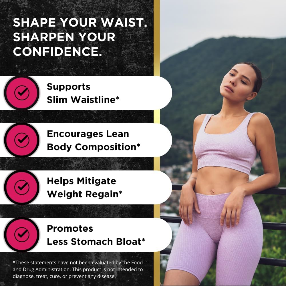 UNALTERED Belly Fat Burner for Women - Slim Waist, Lose Stomach Fat, Reduce Bloating - Natural Weight Loss Pills, Appetite Suppressant, & Metabolism Booster - 90 Capsules - Image 3