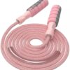 FITMYFAVO Jump Rope Cotton Adjustable Skipping Weighted jumprope for Women，Adult and Children Athletic Fitness Exercise Jumping Rope (Pink) - Image 2