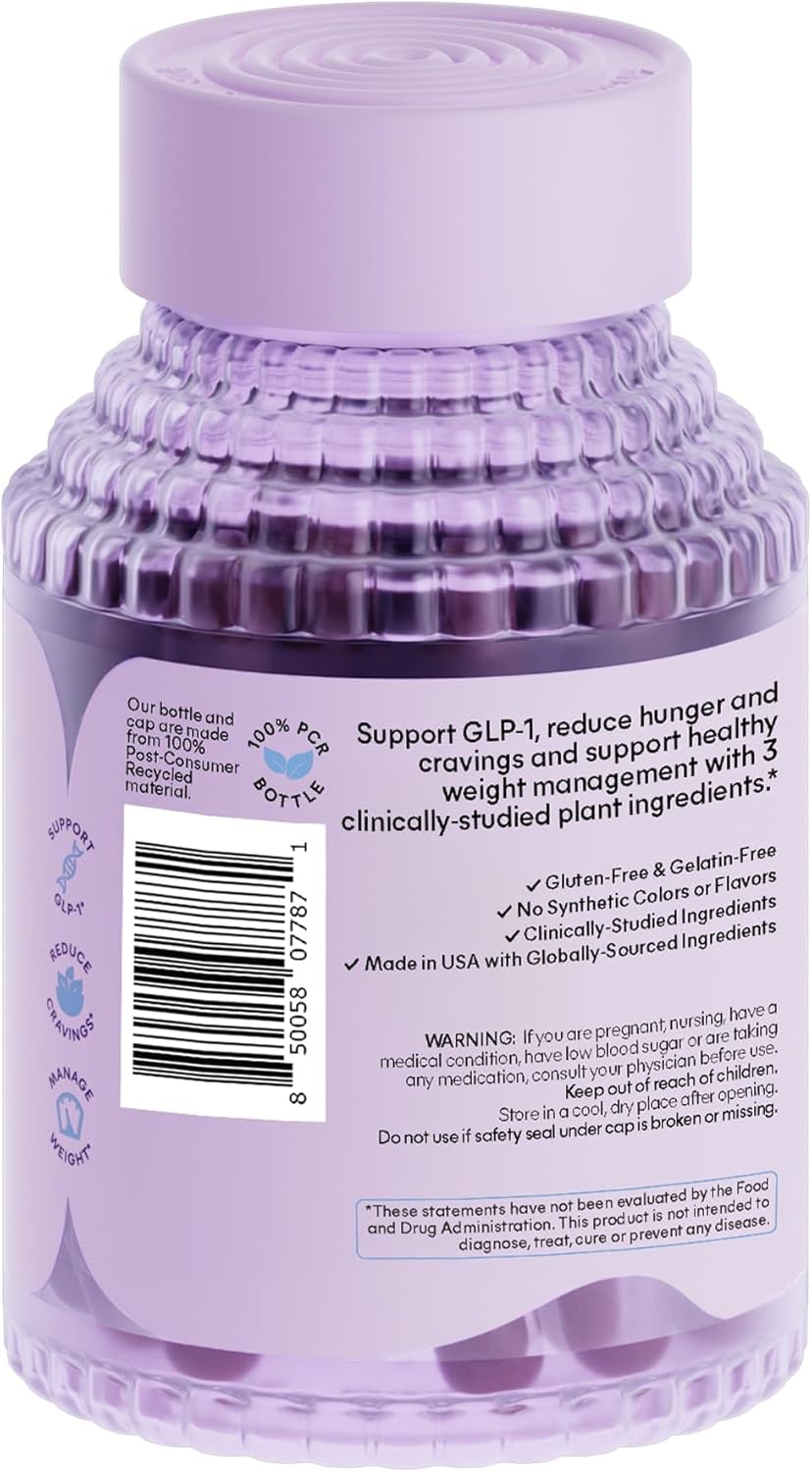 Lemme GLP-1 Daily, Reduce Hunger & Cravings, Boost GLP-1 Production, Support Fat Loss and Weight Management with Clinically Studied Ingredients, 1 Month Supply (60 Capsules) - Image 8