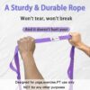 Stretching Strap Yoga Strap with Loops, Stretch Straps for Physical Therapy, Non-Elastic Exercise Strap for Pilates, Dance and Gymnastics with Workout Guide - Image 6