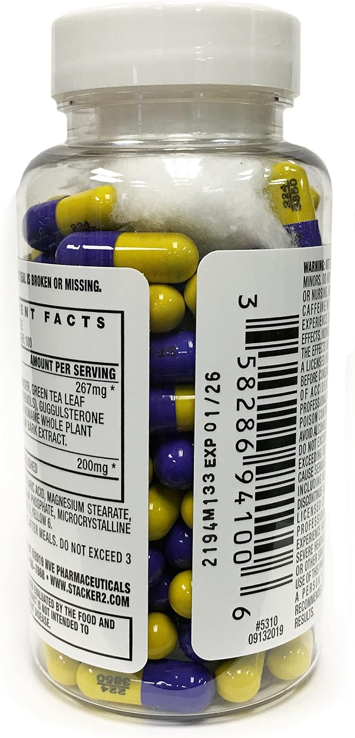 Stacker 2 Fat Burner Capsules, Ephedra Free, 100-Count Bottle - Image 4