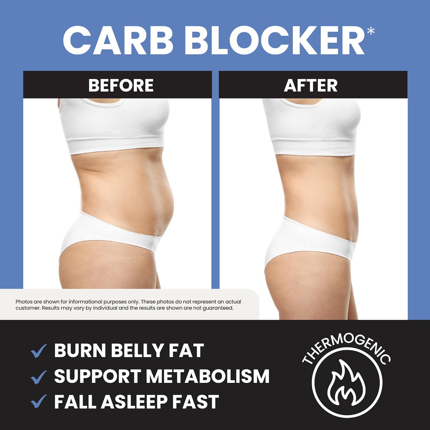 Night Time Fat Burner to Shred While You Sleep | Belly Fat Burner, Carb Blocker & Weight Loss Support Supplements | Lose Weight, Support Metabolism & Fall Asleep Fast | 60 Nighttime Diet Pills - Image 6