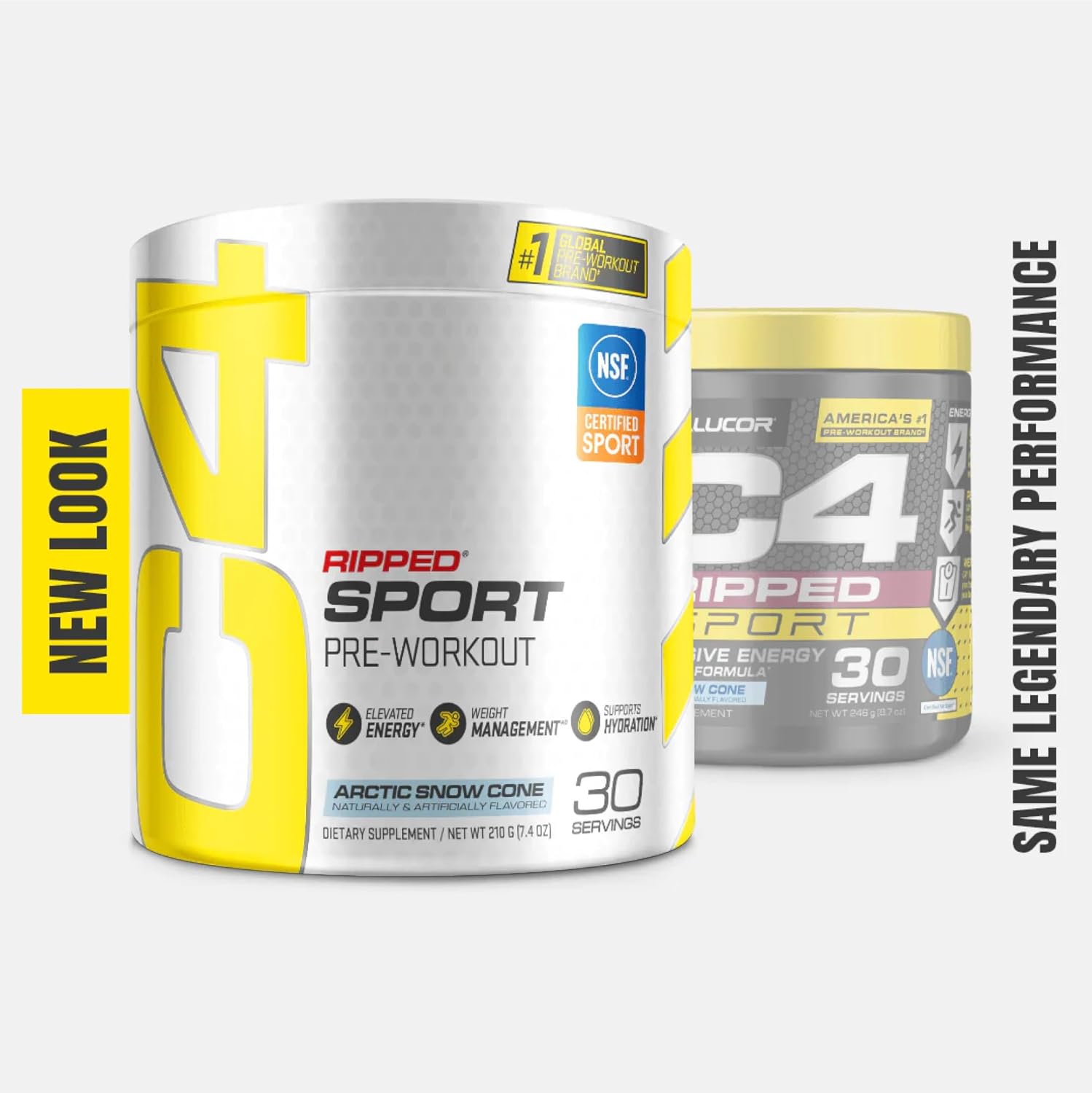 C4 Ripped Sport Pre Workout Powder Arctic Snow Cone - NSF Certified for Sport + Sugar Free Preworkout Energy Supplement for Men & Women - 135mg Caffeine + Weight Loss - 30 Servings - Image 9