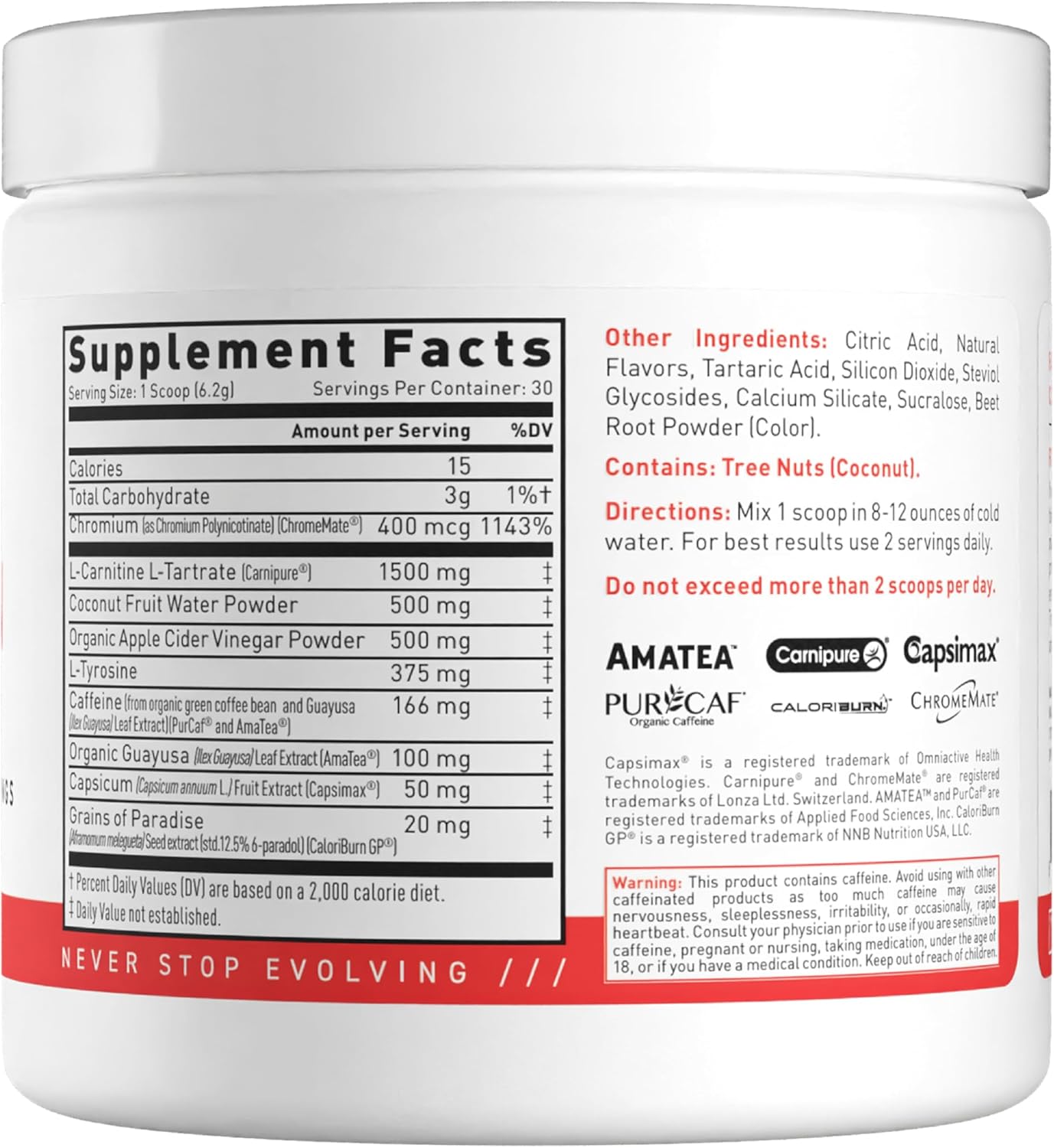 Kaged Thermogenic Powder Clean Burn Strawberry Lemonade Men & Women Weight Management Supplement Organic Caffeine Apple Cider Vinegar 30 Servings - Image 3