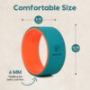 Yoga Wheel For Men & Women | Big Circle Wheel For Abs, Home Training, Deep Tissue Massage, Back Pain, Stretching, Back Bends,Sweat Resistant | 12.75x5.75 inch (Teal-Dark Orange) - Image 8