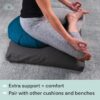 Zabuton, Eclipse line, Buckwheat Filled Meditation Cushion, 23" x 23" - Image 3