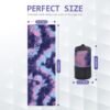 Eunzel Yoga Towel,Hot Yoga Mat Towel with Grip Dots Sweat Absorbent Non-Slip for Hot Yoga, Pilates and Workout 24" x72", Purple & Blue - Image 7