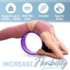 MICRODRY No-Slip Exercise Wheel, TPE Back Exercise Roller for Yoga, Pilates, Stretching & Strengthening, Alternative to Foam Roller Alleviate Aches & Enhance Posture, Black/Purple - Image 6