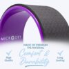 MICRODRY No-Slip Exercise Wheel, TPE Back Exercise Roller for Yoga, Pilates, Stretching & Strengthening, Alternative to Foam Roller Alleviate Aches & Enhance Posture, Black/Purple - Image 5