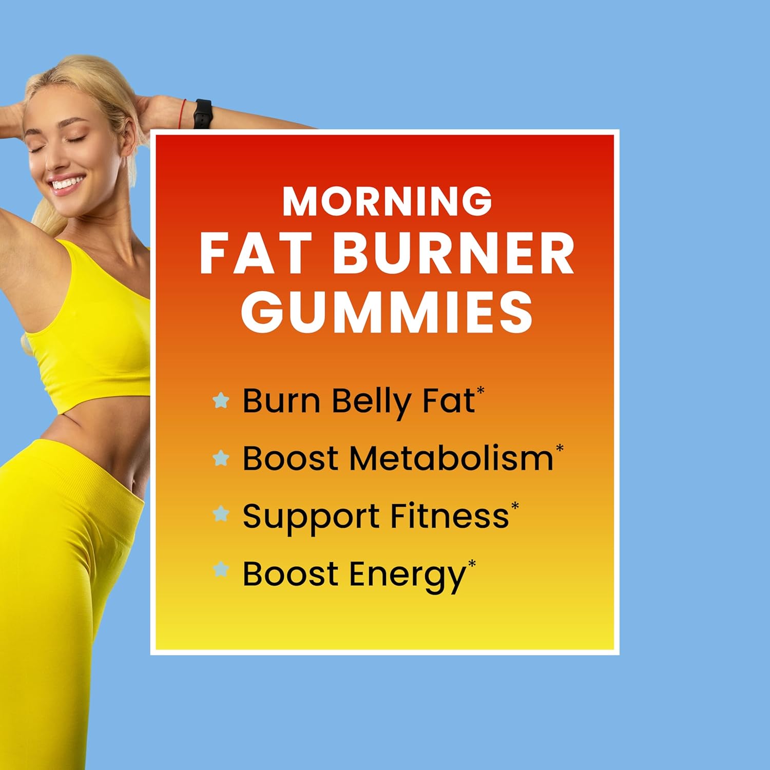 Morning Fat Burner Gummies | Weight Loss for Women & Men | Thermogenic Belly Fat Burner with Green Tea, Garcinia, Green Coffee Bean & More | Appetite Suppressant & Metabolism Booster | 60 Gummies - Image 3