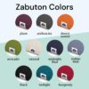Zabuton, Eclipse line, Buckwheat Filled Meditation Cushion, 23" x 23" - Image 8