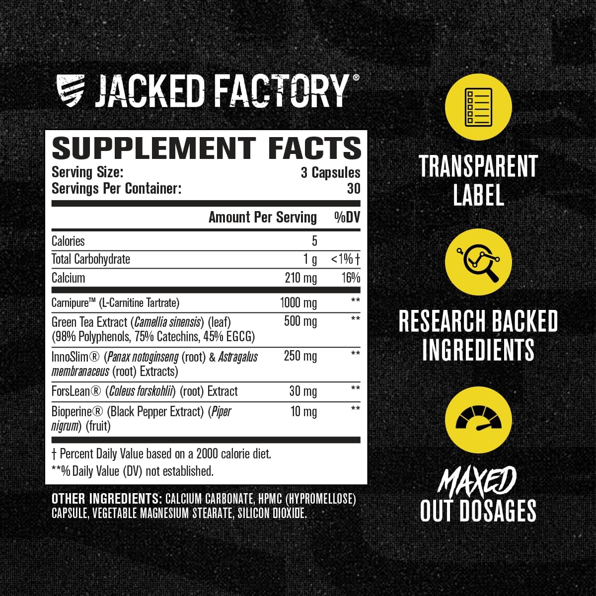 Jacked Factory Lean-XT Max - High-Performance Stim-Free Fat Burner with Carnipure, Green Tea Extract, InnoSlim, & ForsLean for Increased Metabolism, Weight Loss, & Appetite Suppression - 90 Count - Image 5
