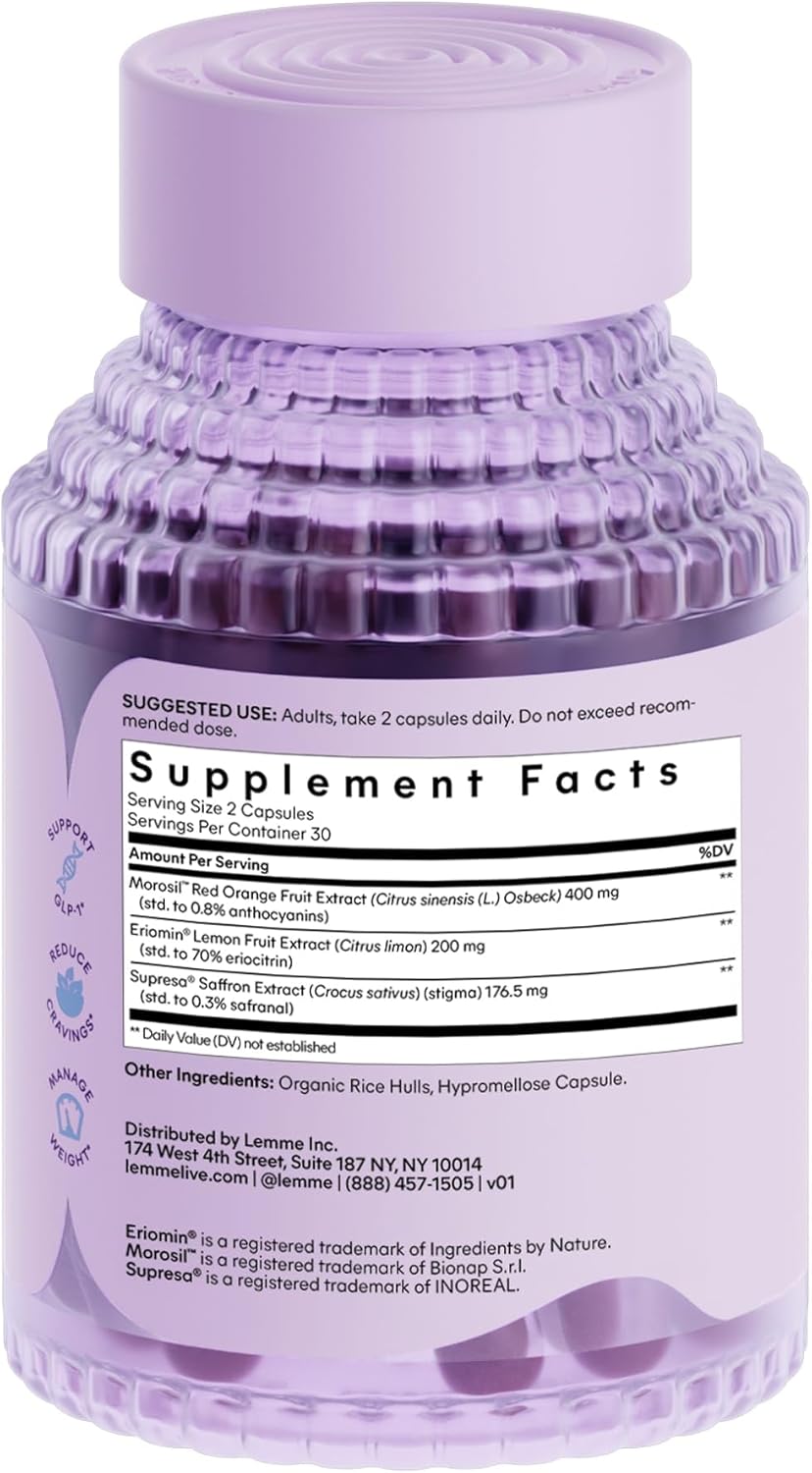Lemme GLP-1 Daily, Reduce Hunger & Cravings, Boost GLP-1 Production, Support Fat Loss and Weight Management with Clinically Studied Ingredients, 1 Month Supply (60 Capsules) - Image 7