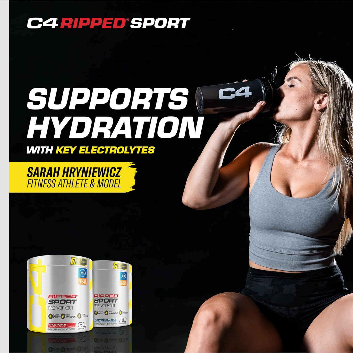 C4 Ripped Sport Pre Workout Powder Arctic Snow Cone - NSF Certified for Sport + Sugar Free Preworkout Energy Supplement for Men & Women - 135mg Caffeine + Weight Loss - 30 Servings - Image 7