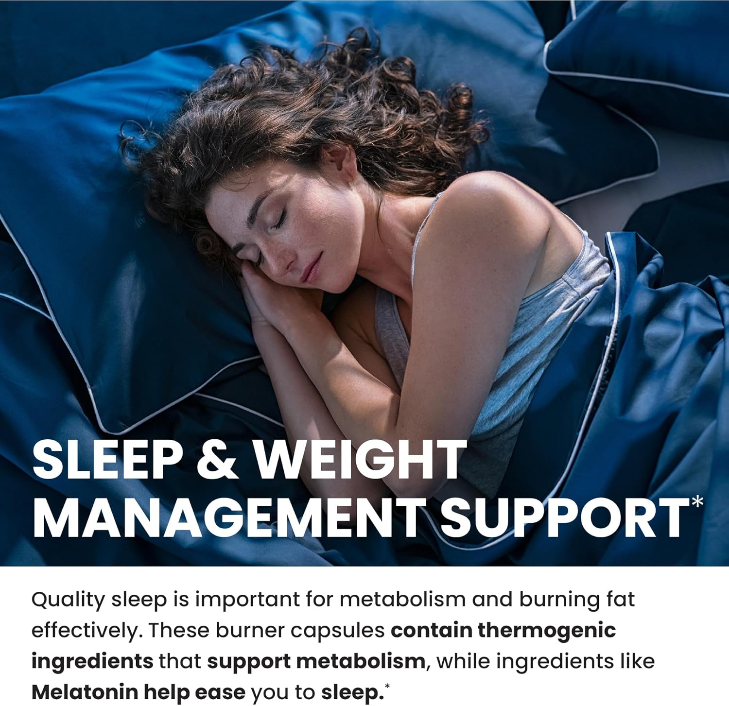 Night Time Fat Burner to Shred While You Sleep | Belly Fat Burner, Carb Blocker & Weight Loss Support Supplements | Lose Weight, Support Metabolism & Fall Asleep Fast | 60 Nighttime Diet Pills - Image 3