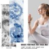 Treela 2 Pcs Yoga Towel, Non Slip Hot Yoga Mat 73'' x 25'' Soft Sweat Absorbent Blanket Workout Towel for Gym Pilates(Black and Blue) - Image 3