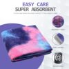 Eunzel Yoga Towel,Hot Yoga Mat Towel with Grip Dots Sweat Absorbent Non-Slip for Hot Yoga, Pilates and Workout 24" x72", Purple & Blue - Image 5