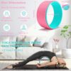 Yoga Wheel Set, Yoga Wheel For Back Pain & Stretching, Yoga Blocks 2 Pack With Strap, Deep Tissue Relief Massage Back Foam Roller Wheel Cracker, Exercise Balls Physical Therapy, Yoga Ball - Image 3