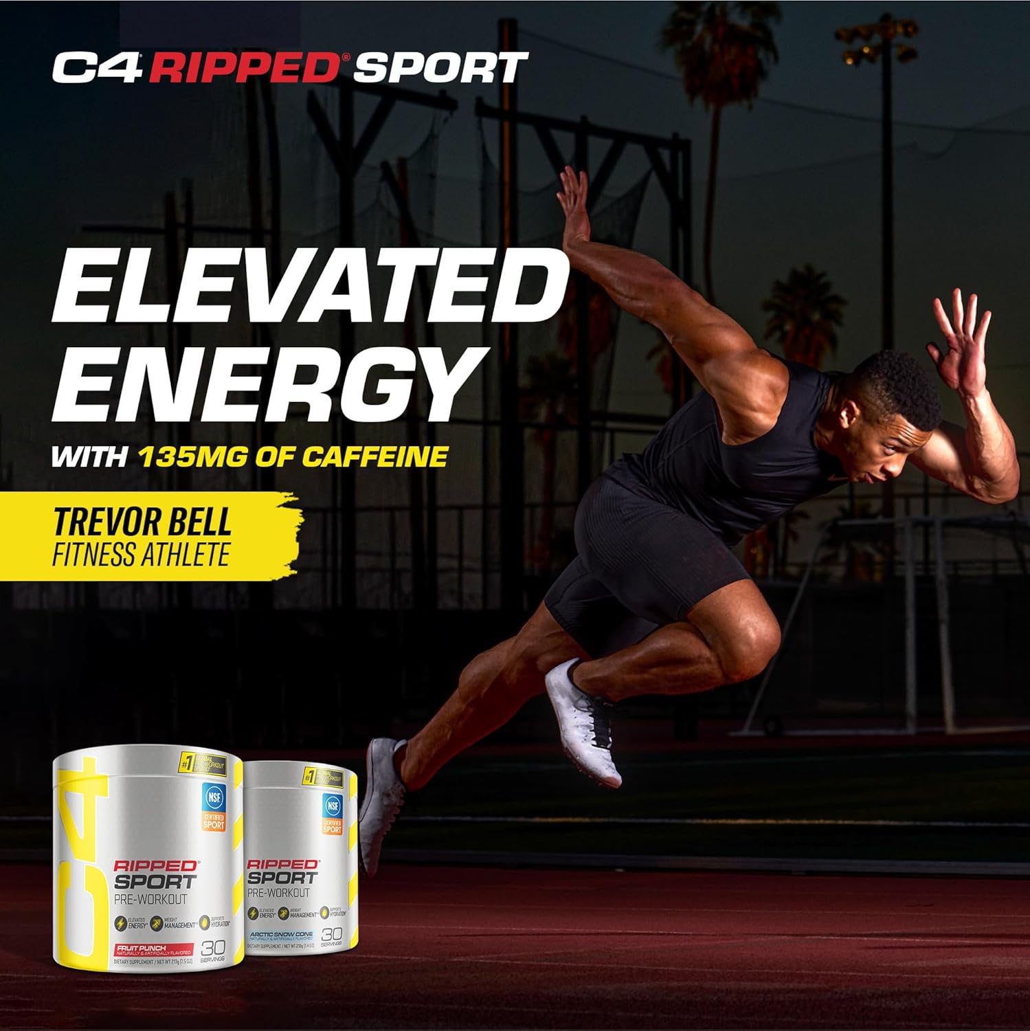 C4 Ripped Sport Pre Workout Powder Arctic Snow Cone - NSF Certified for Sport + Sugar Free Preworkout Energy Supplement for Men & Women - 135mg Caffeine + Weight Loss - 30 Servings - Image 6