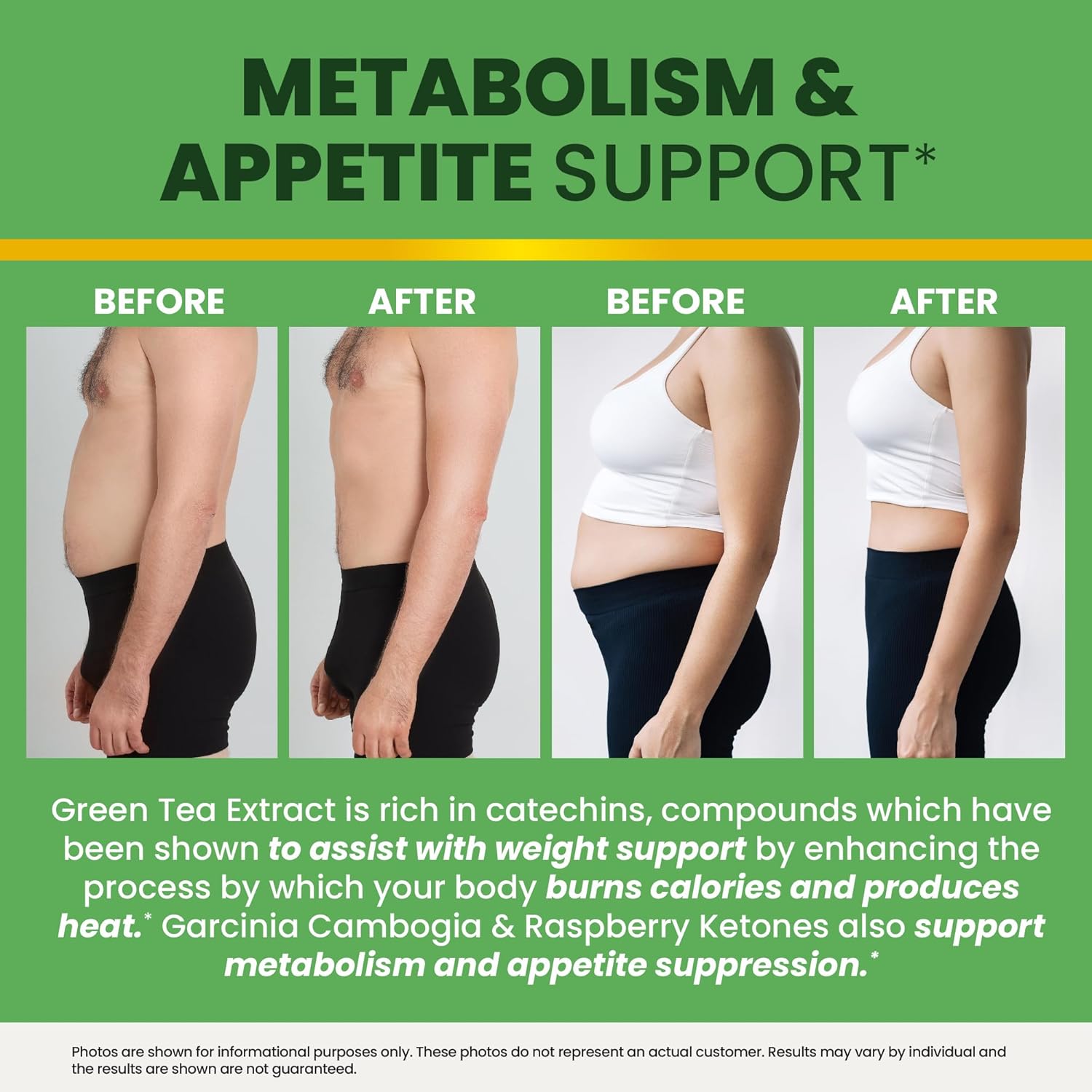 Nobi Nutrition Green Tea Fat Burner Gummies for Weight Loss | Metabolism Boost & Appetite Suppressant with Green Coffee Bean and Garcinia Cambogia | Pills to Burn Belly Fat for Women & Men - Image 5