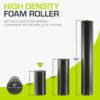 ProsourceFit High Density Foam Rollers 12 - inches long, Firm Full Body Athletic Massage Tool for Back Stretching, Yoga, Pilates, Post Workout Muscle Recuperation, Black - Image 3