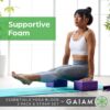 Gaiam Yoga Block - Supportive Latex-Free Eva Foam - Soft Non-Slip Surface with Beveled Edges for Yoga, Pilates, Meditation - Yoga Accessories for Stability, Balance, Deepen Stretches - Image 4