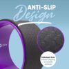 MICRODRY No-Slip Exercise Wheel, TPE Back Exercise Roller for Yoga, Pilates, Stretching & Strengthening, Alternative to Foam Roller Alleviate Aches & Enhance Posture, Black/Purple - Image 7
