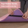 New Microfiber Hot Yoga Towel Mat, 24 x 72 inches, with Non-Slip Silicone Grip, Secure Fit Elastic Straps - Image 8