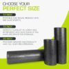 ProsourceFit High Density Foam Rollers 12 - inches long, Firm Full Body Athletic Massage Tool for Back Stretching, Yoga, Pilates, Post Workout Muscle Recuperation, Black - Image 6