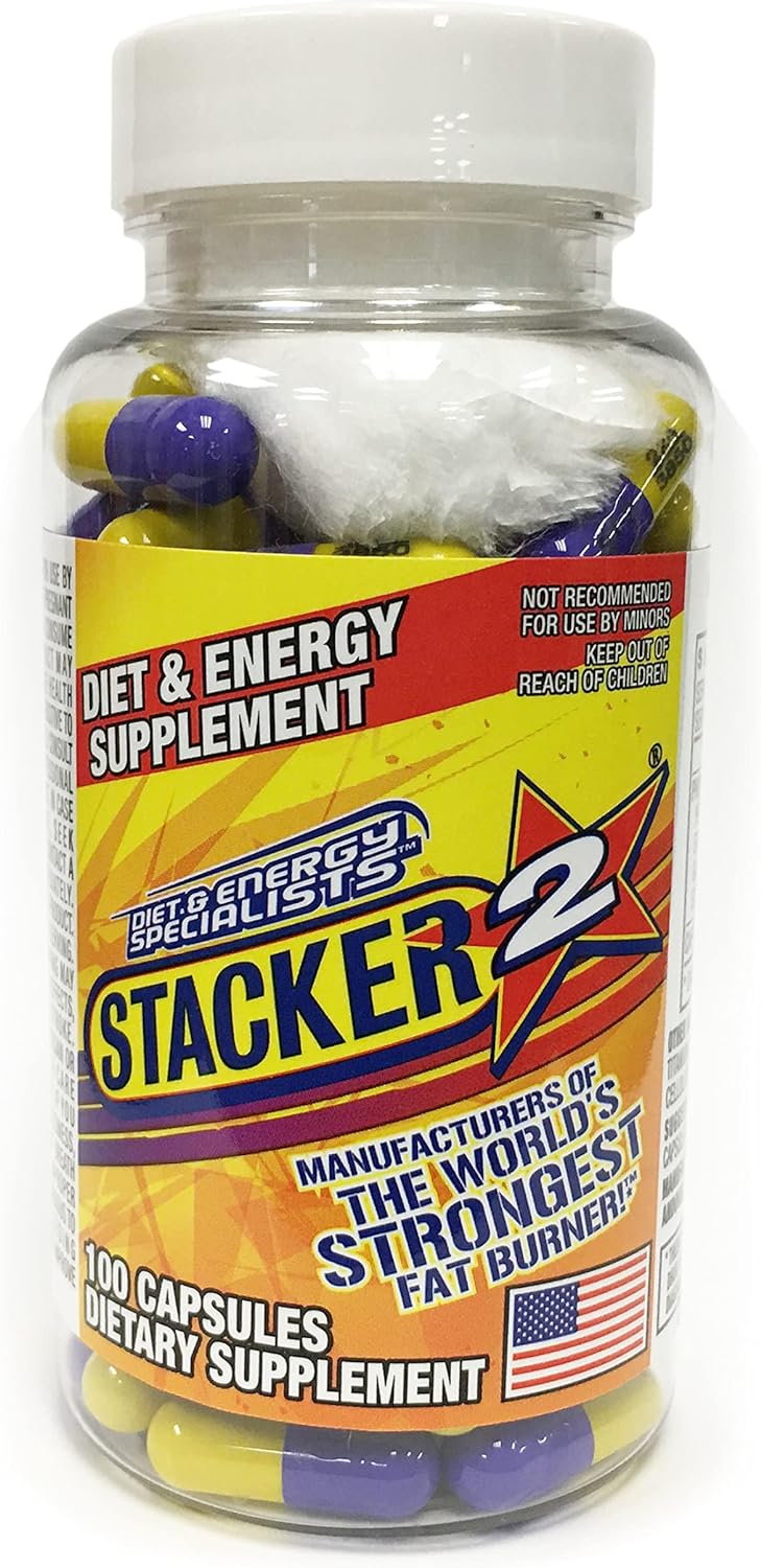 Stacker 2 Fat Burner Capsules, Ephedra Free, 100-Count Bottle - Image 3