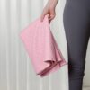 New Microfiber Hot Yoga Towel Mat, 24 x 72 inches, with Non-Slip Silicone Grip, Secure Fit Elastic Straps - Image 3