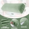 HOMBYS Shredded Foam Yoga Bolster Pillow for Restorative Yoga & Meditation, Versatile Rectangular Yoga Support Pillow Premium Meditation Cushion with Washable Velvet Cover& Carry Handle - Image 3