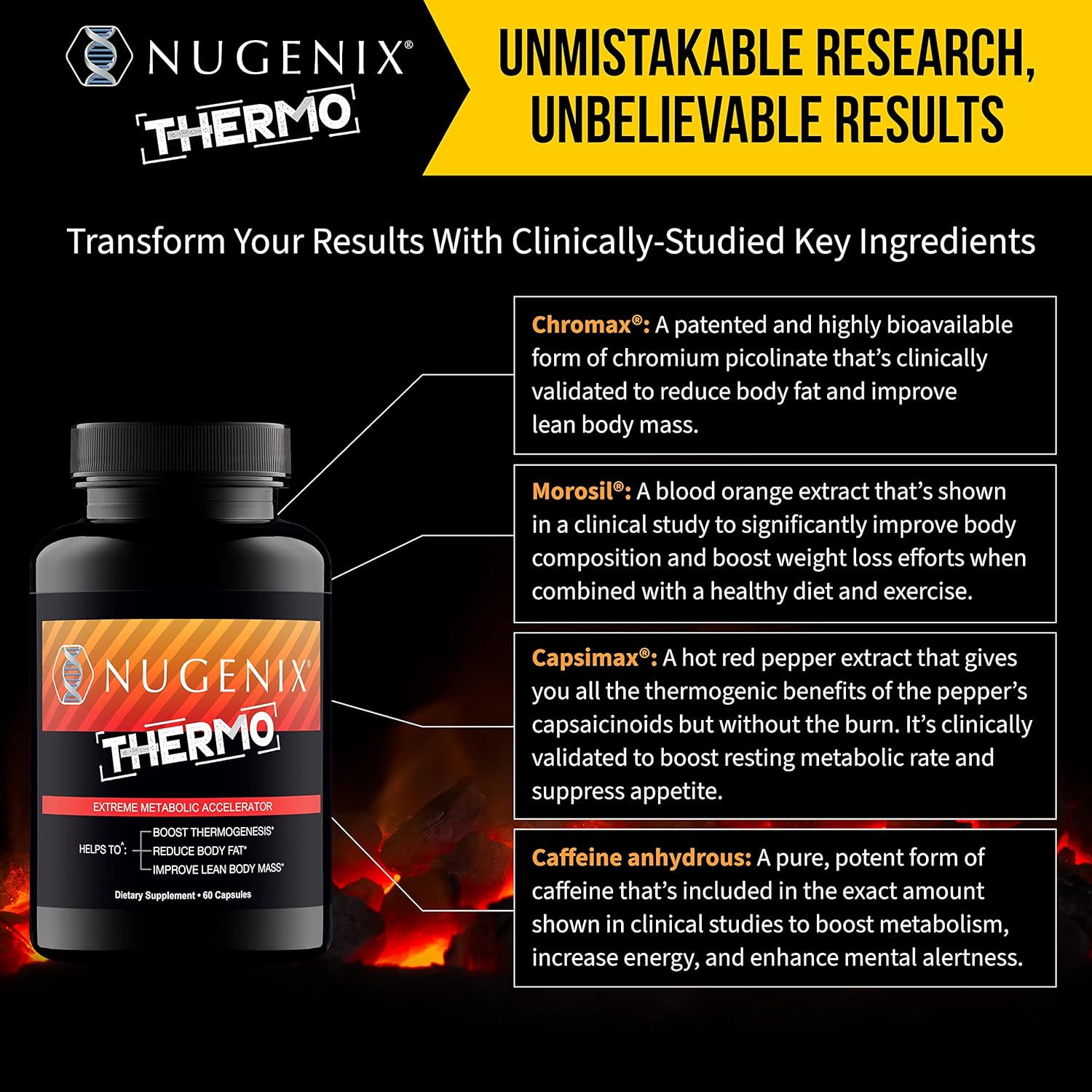 Nugenix Thermo - Thermogenic Fat Burner Supplement Pills for Men, Extreme Metabolic Accelerator, 42 Count - Image 6