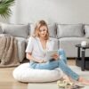 Codi Round Floor Pillow Insert, Large Thick Meditation Cushion, 32 Inch Circular Seating Cushions, Memory Foam Added, Advanced - Image 7
