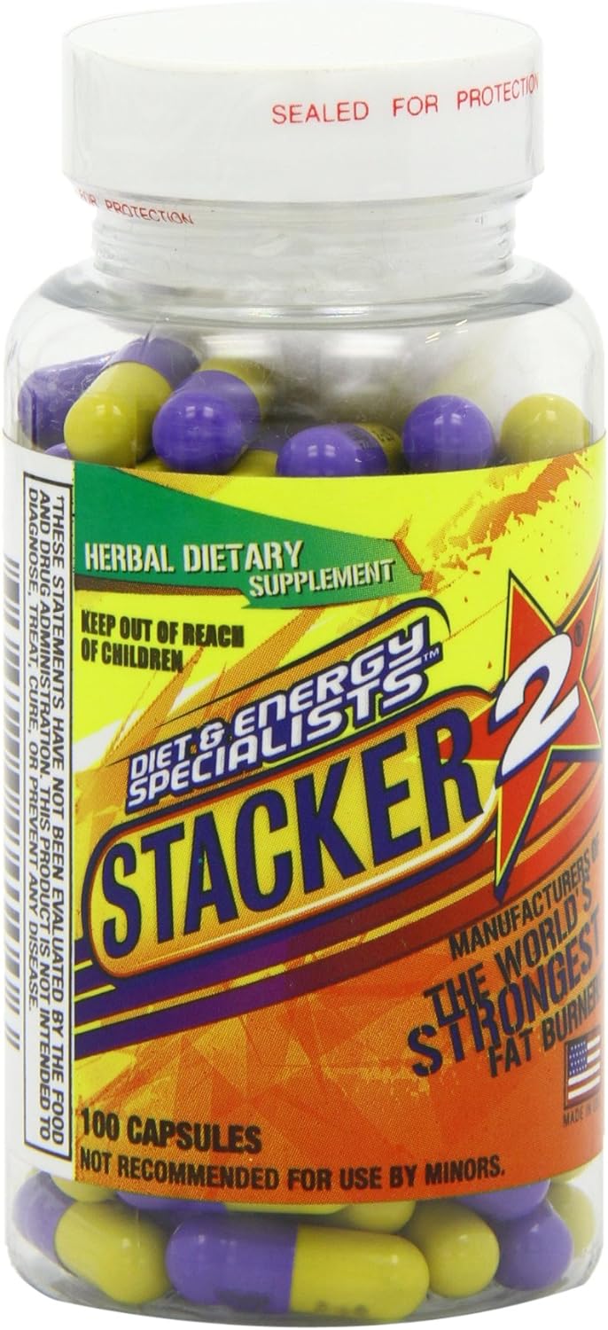Stacker 2 Fat Burner Capsules, Ephedra Free, 100-Count Bottle - Image 6