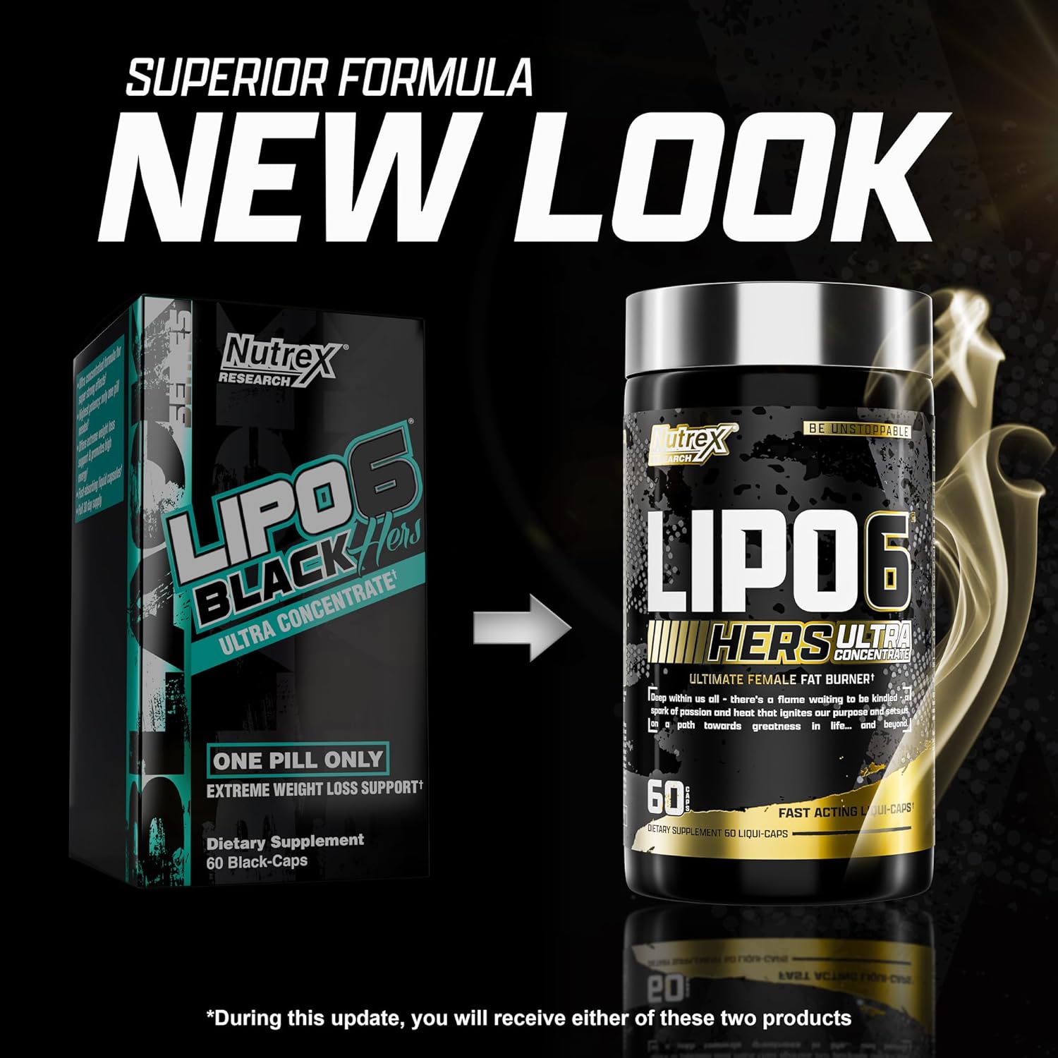 Nutrex Research Lipo-6 Black Hers Ultra Concentrate | Weight Loss Pills for Women | Fat Burner, Appetite Suppressant, Metabolism Booster for Weight Loss + Hair, Skin, & Nails Support | 60 Diet Pills - Image 5