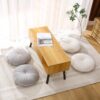 Floor Pillow Meditation Cushion Round Large Floor Pillows Seating for Adults, Velvet Thick Floor Cushions for Yoga Living Room Balcony Outdoor Tatami（Beige） - Image 7