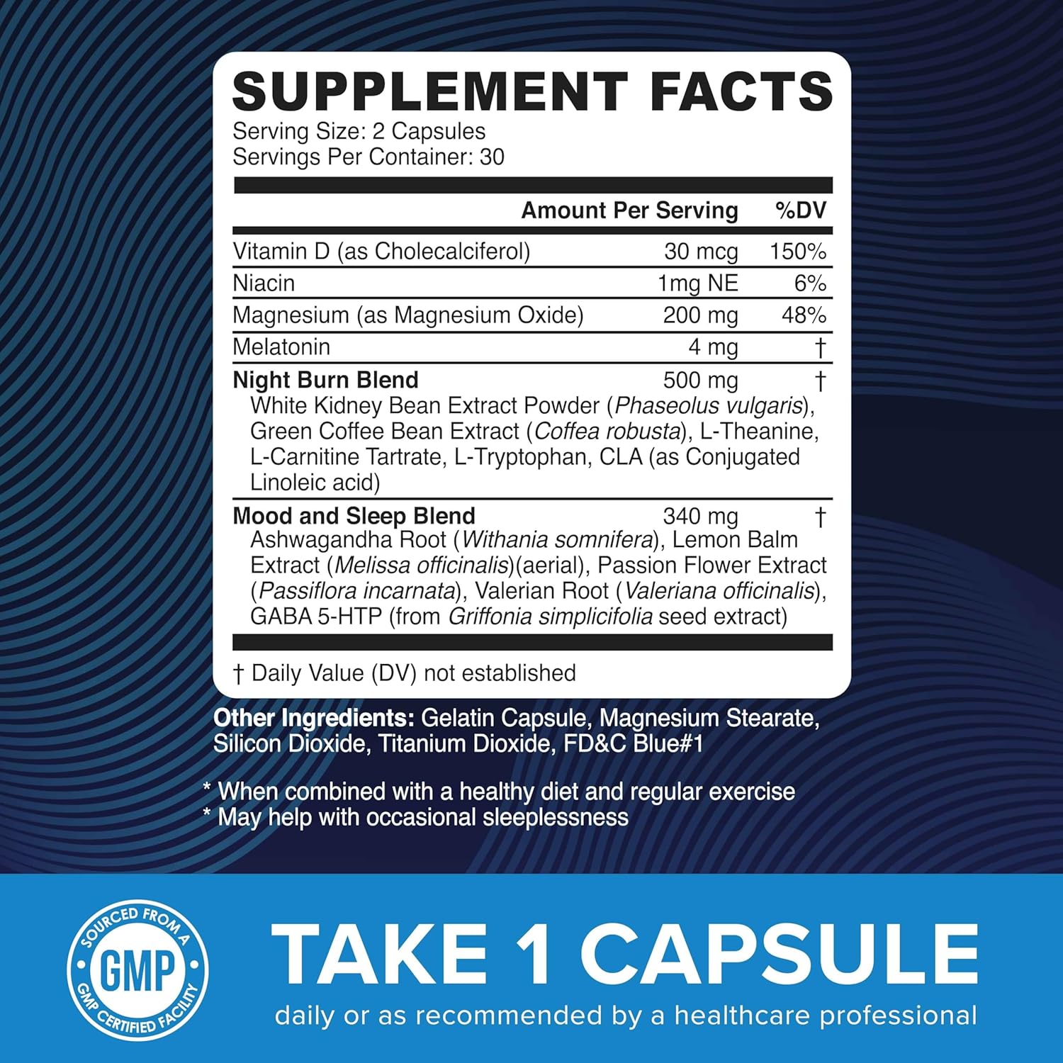 Night Time Fat Burner for Weight Loss Support & Sleep Aid | Appetite Suppressant, Carb Blocker, Overnight Metabolism Booster for Stomach Fat Burner & Night Shred with Melatonin | Non-GMO, Vegan 60ct - Image 7