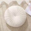 Floor Pillow Meditation Cushion Round Large Floor Pillows Seating for Adults, Velvet Thick Floor Cushions for Yoga Living Room Balcony Outdoor Tatami（Beige） - Image 6