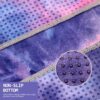 Eunzel Yoga Towel,Hot Yoga Mat Towel with Grip Dots Sweat Absorbent Non-Slip for Hot Yoga, Pilates and Workout 24" x72", Purple & Blue - Image 3