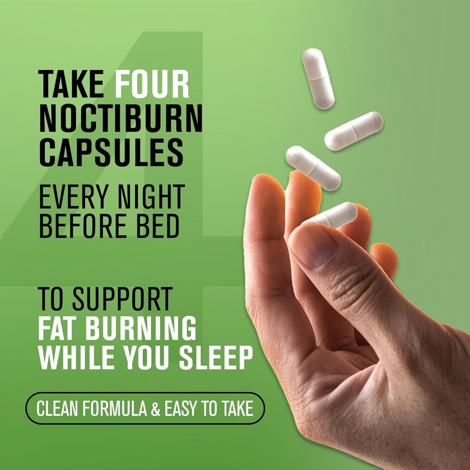 NaturalSlim Night Time Fat Burner for Women & Men - Noctiburn Overnight Fat Burning Supplements with Essentials Amino Acid for Night Burn Metabolism Support - 120 Vegetable Capsules - Image 8