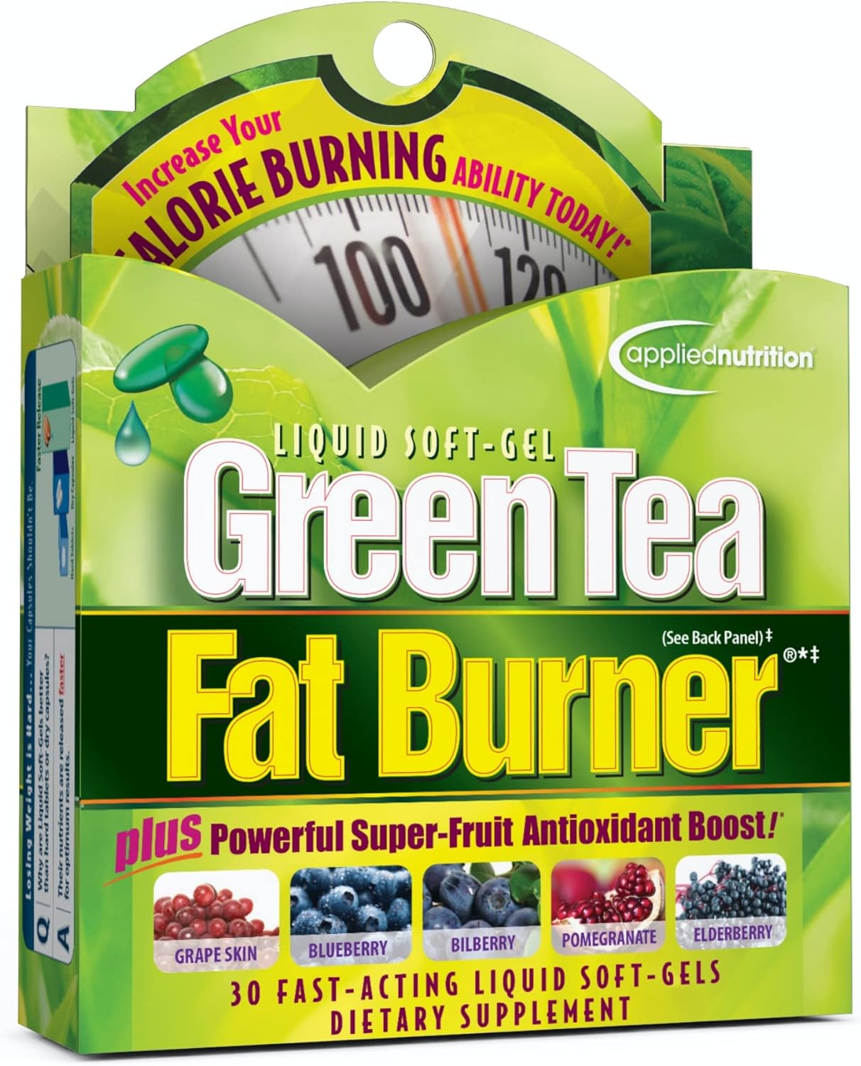 Applied Nutrition Green Tea Fat Burner - 30 Liquid Soft-Gels - Image 2