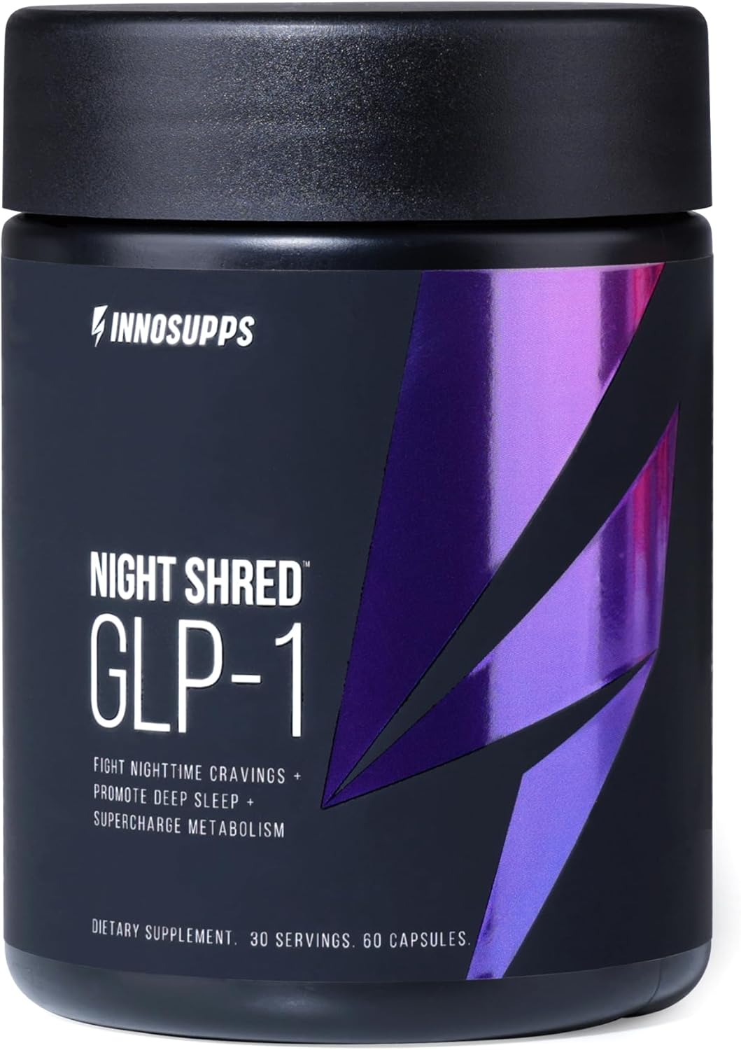InnoSupps Night Shred™ GLP-1 | Nighttime Fat-Burner + Sleep Support | Appetite, Metabolism & Stress Support | Akkermansia + Ashwagandha | 60 Capsules. 30 Servings. - Image 2
