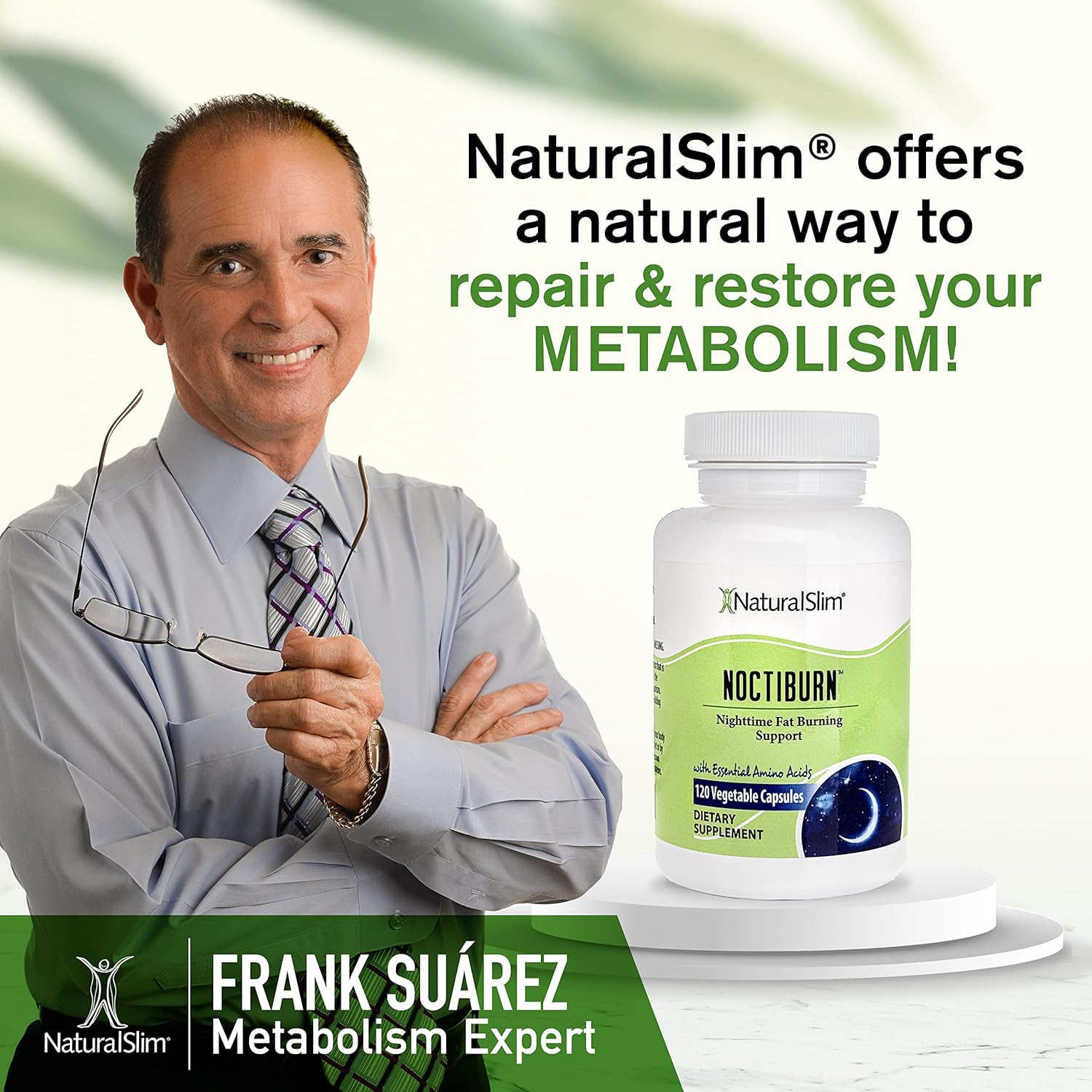 NaturalSlim Night Time Fat Burner for Women & Men - Noctiburn Overnight Fat Burning Supplements with Essentials Amino Acid for Night Burn Metabolism Support - 120 Vegetable Capsules - Image 9